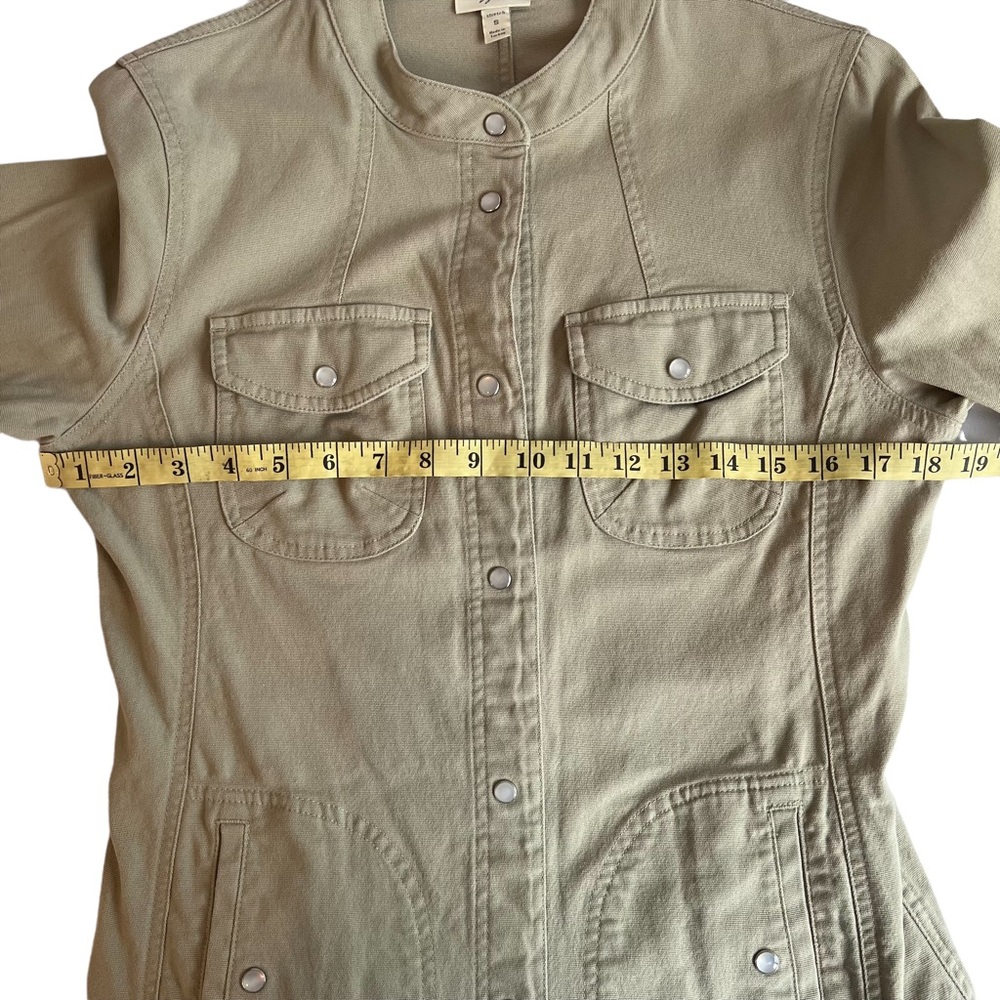 J. Jill Womens Jacket Lightweight Utility Jacket Size Small Tan - Picture 12 of 16